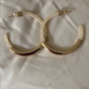 BaubleBar Ivory Hoop Earrings